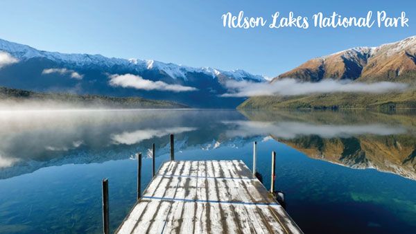 Jetty with stunning views in the Nelson Lakes National Park