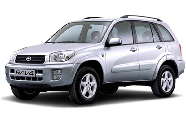 Silver Toyota Rav4 4WD SUV.