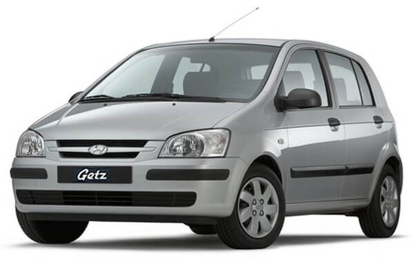 Grey Hyundai Getz.