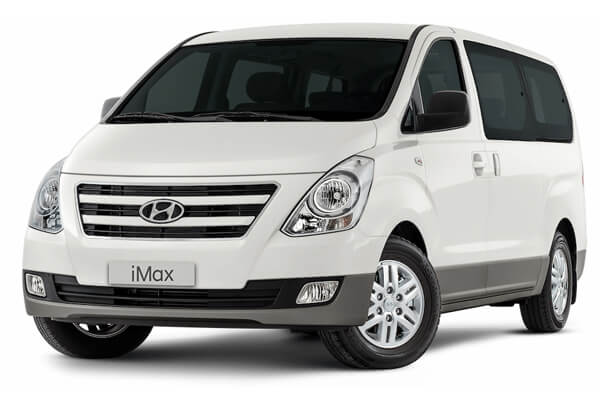 White Hyundai iMax 8-Seater MPV.