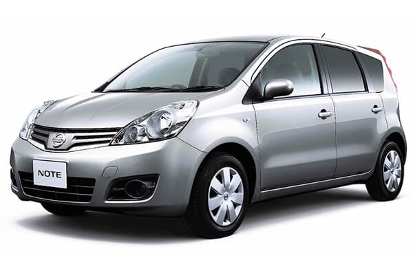 Silver Nissan Note.